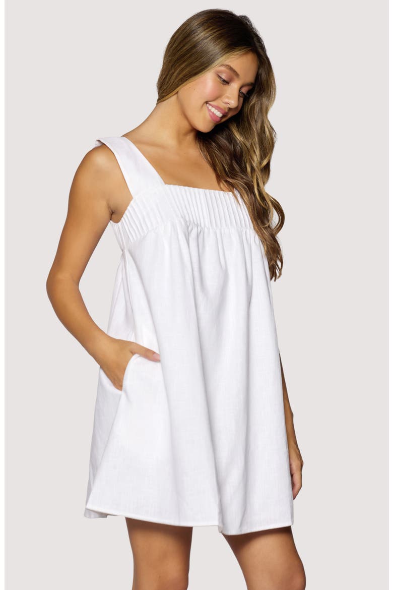 Cabrera Mist Babydoll Minidress, Alternate, color, WHITE