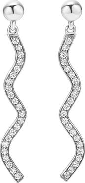 LAGOS Caviar Spark Diamond Wave Drop Earrings