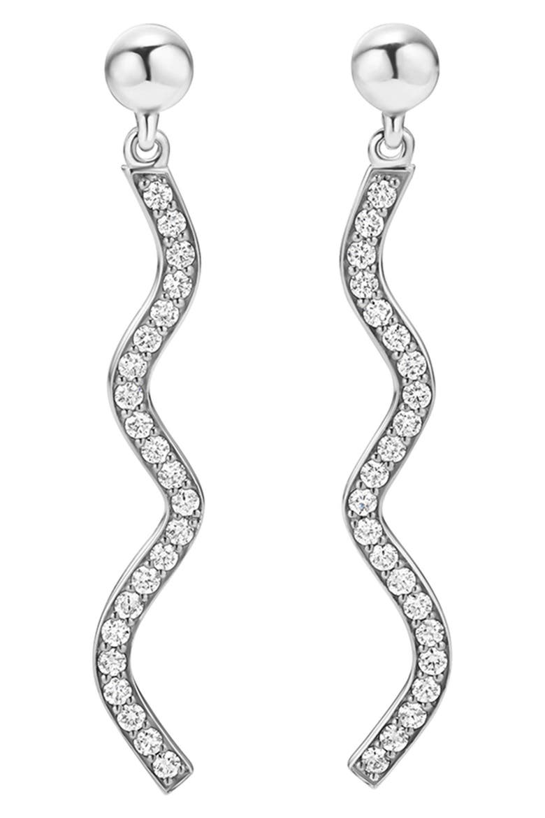 Caviar Spark Diamond Wave Drop Earrings video