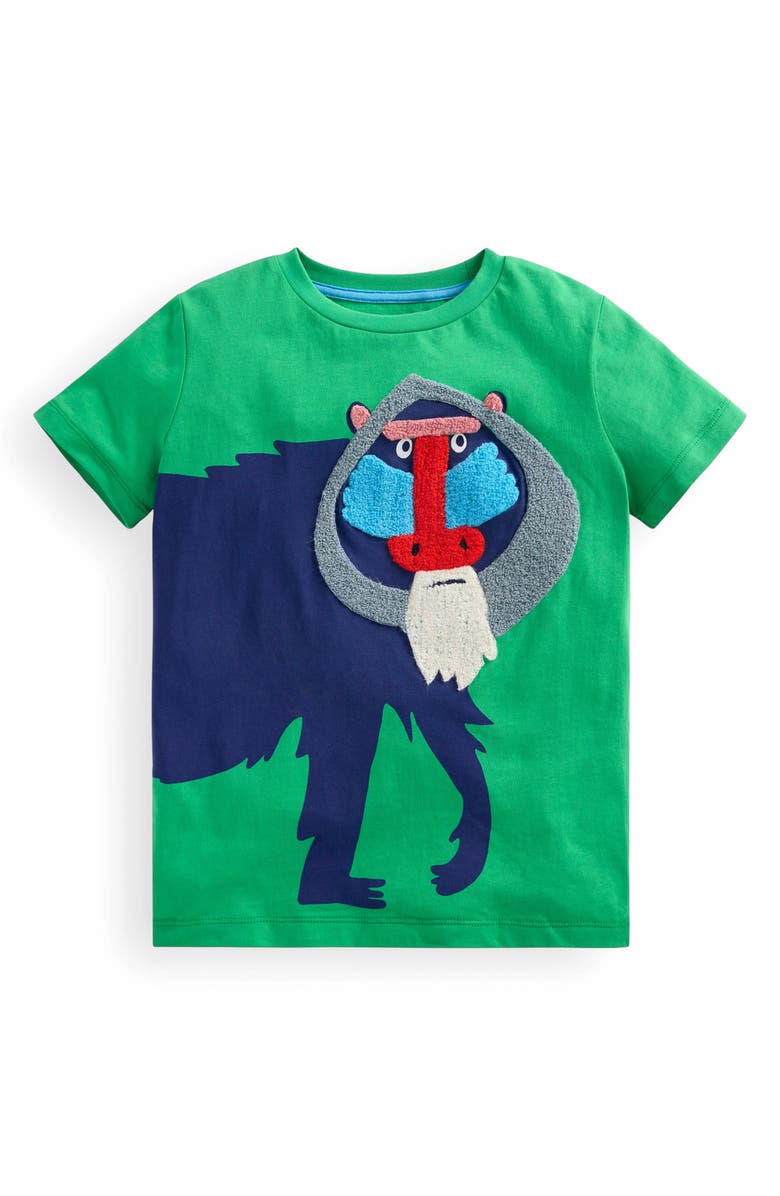 Mini Boden Kids' Embroidered Cotton Graphic T-Shirt, Main, color, 