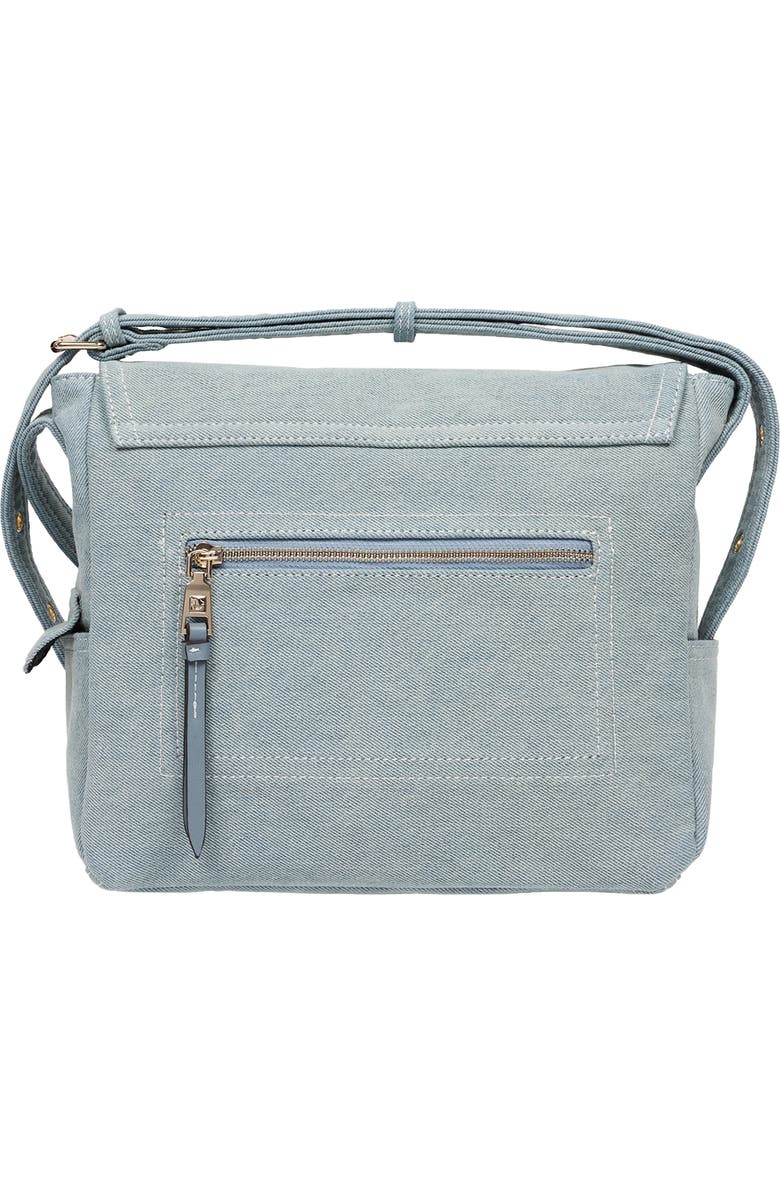 True Religion Multipatch Denim Messenger Bag, Alternate, color, Denim