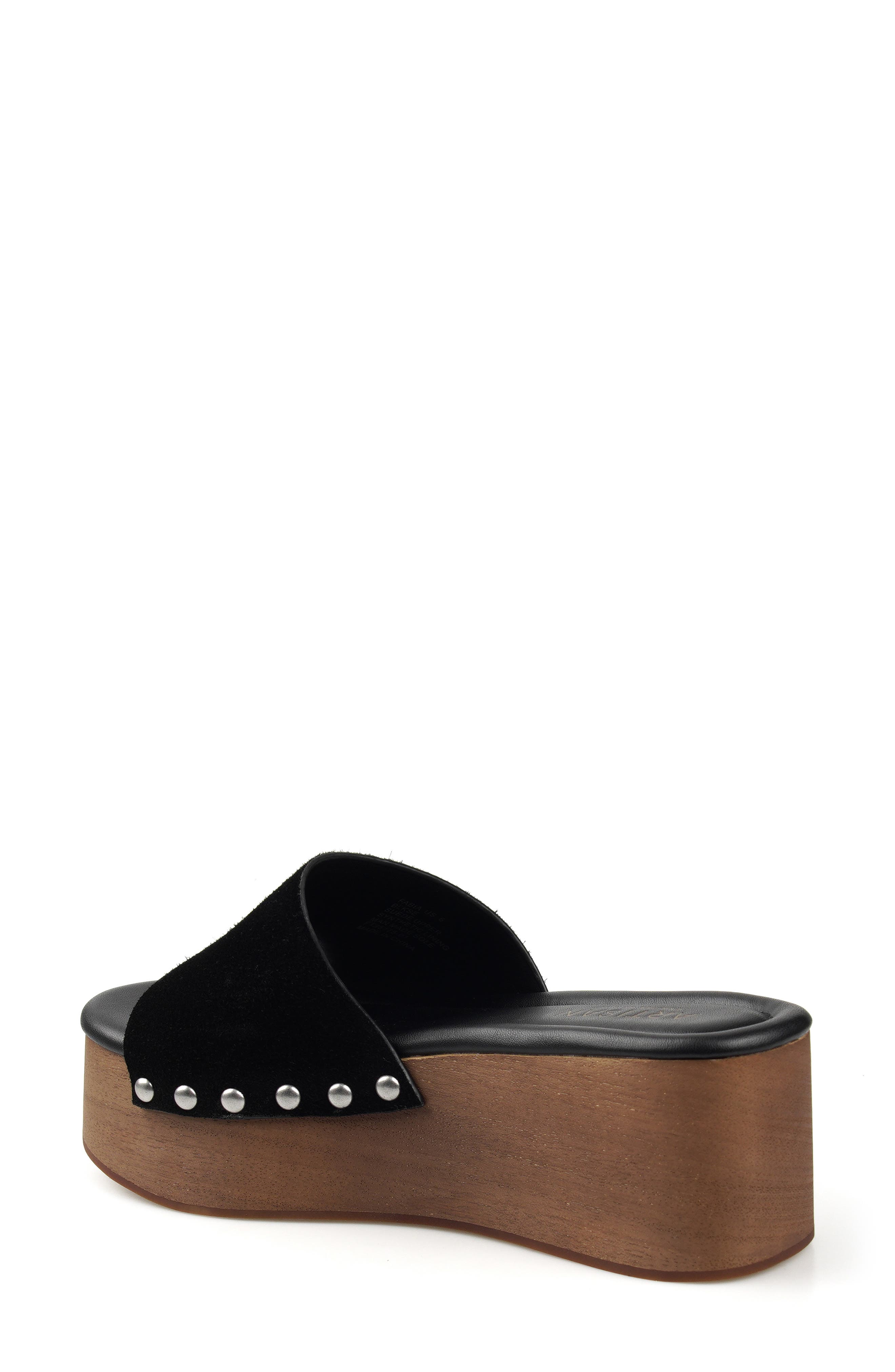 Fabia Slide Sandal, Alternate, color, BLACK SUEDE