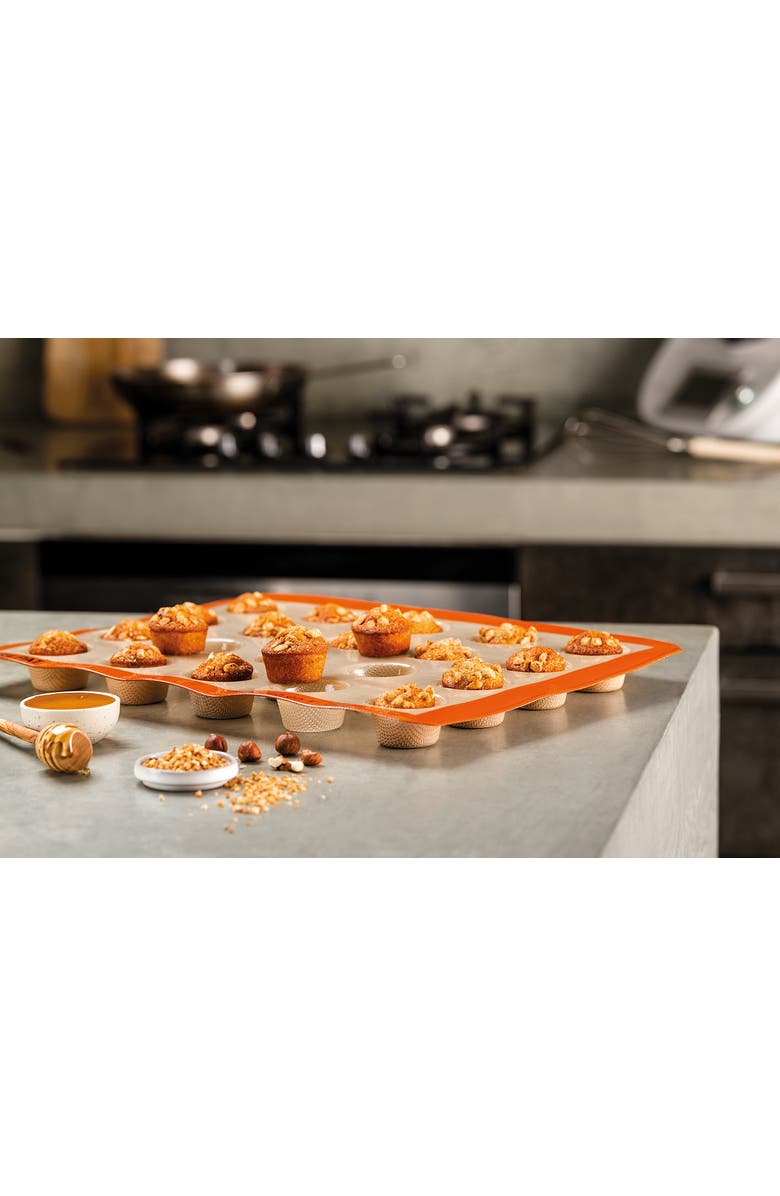 Silpat Perfect Non-Stick Mini Muffin Mold, Alternate, color, Orange