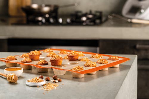 Silpat Perfect Non-stick Mini Muffin Mold In Orange