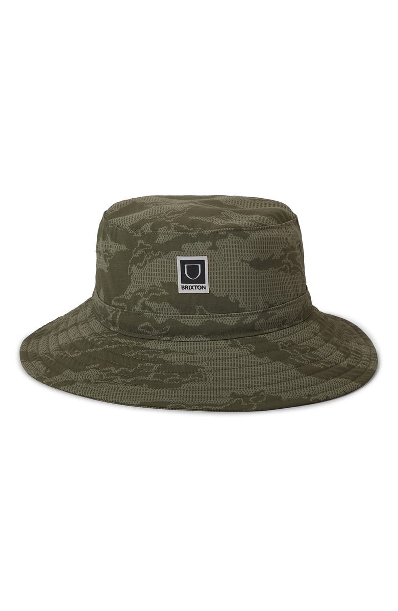 Brixton Journey Boonie Bucket Hat, Alternate, color, Olive Tiger Camo