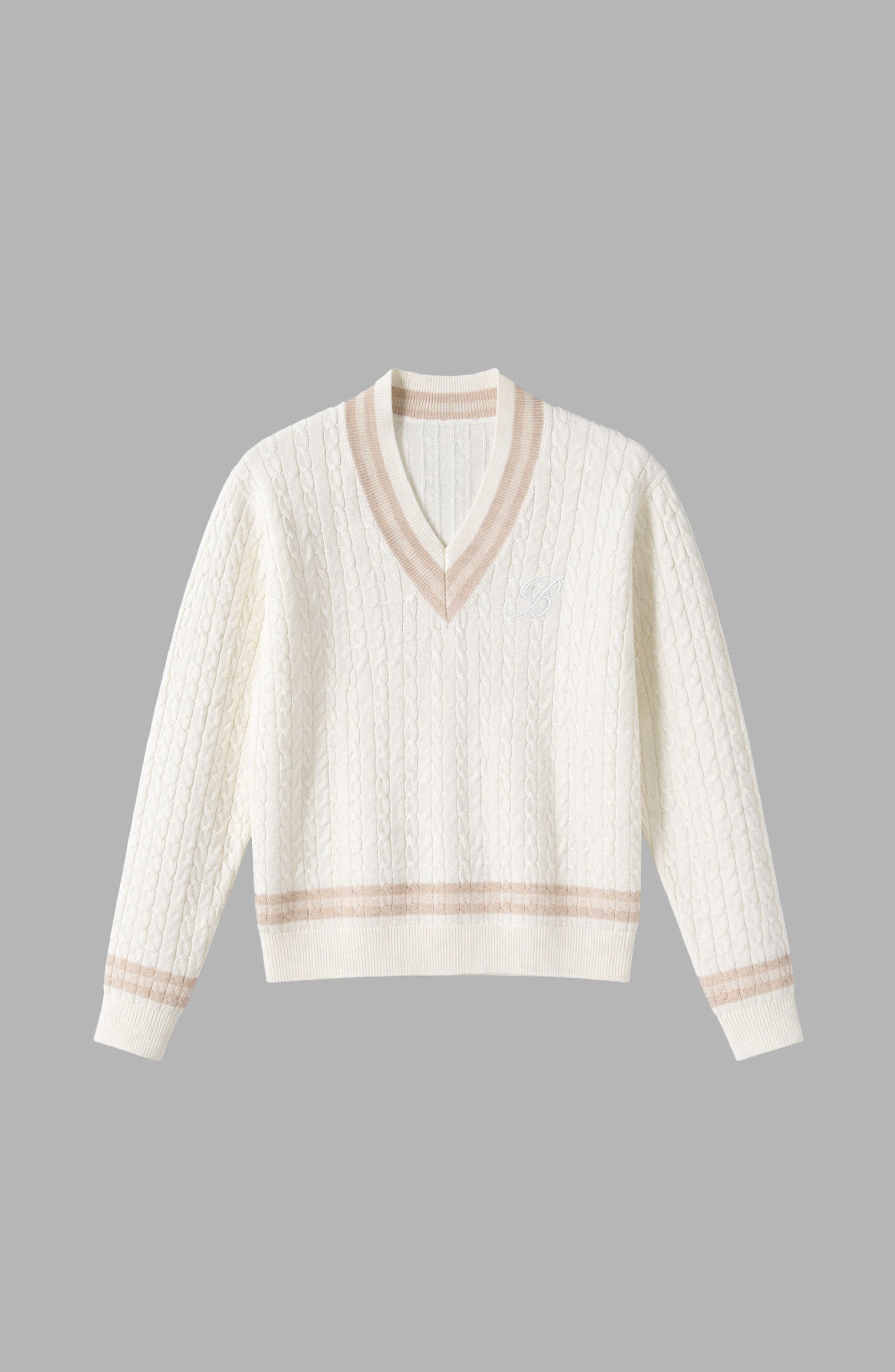 Knit V-Neck Sweater - image 3