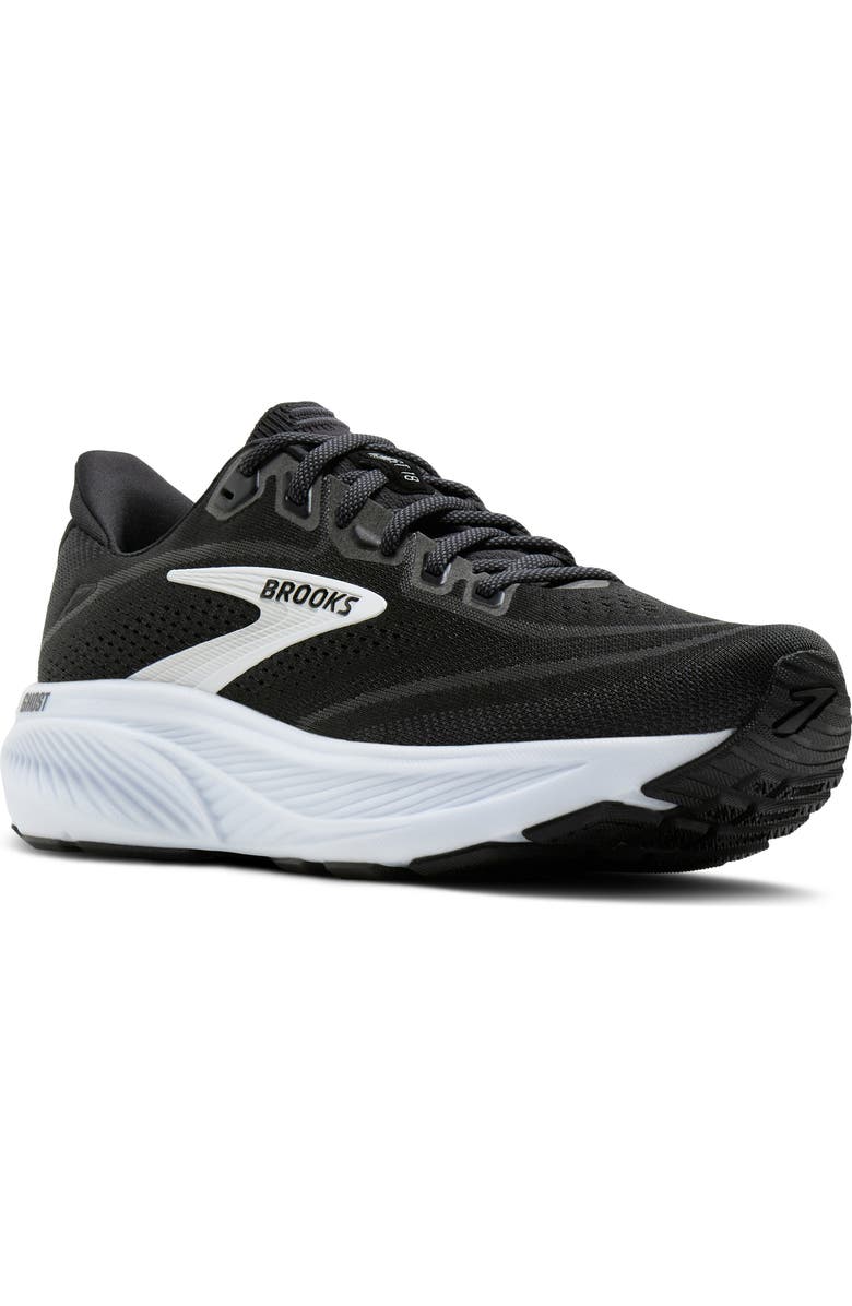 Brooks Ghost 18 Running Shoe, Main, color, Black/ Grey/ White