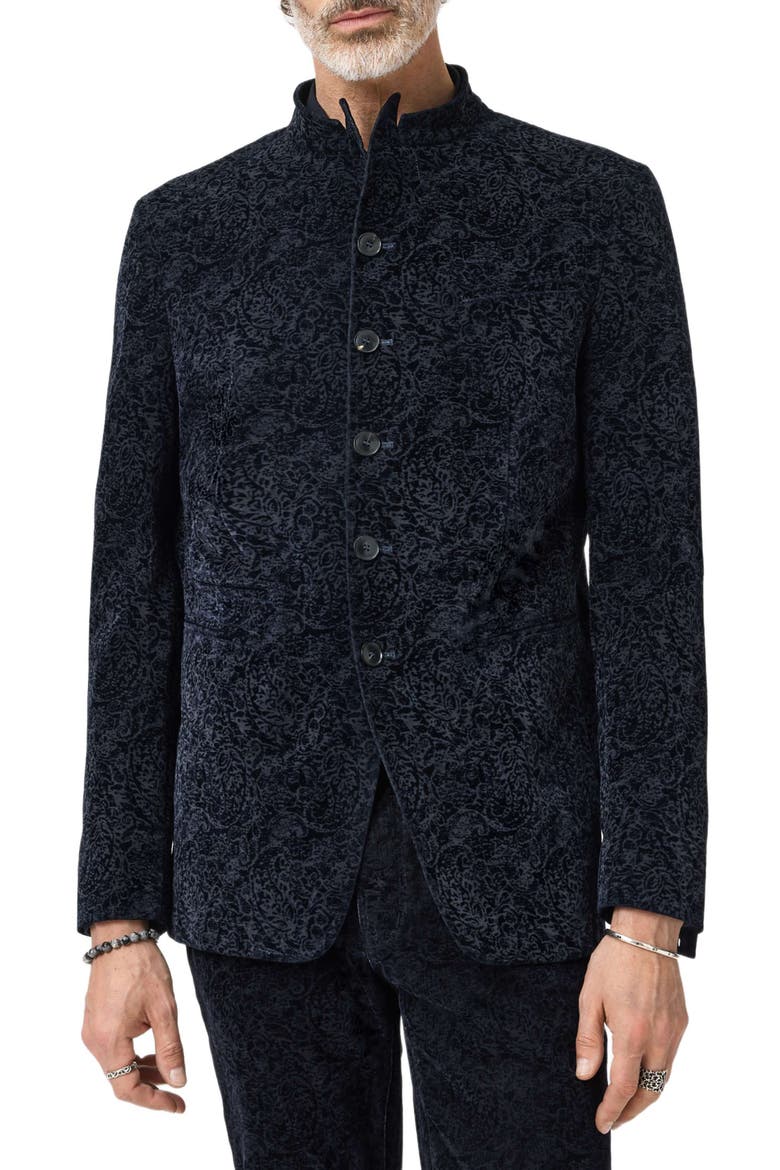 Varick Slim Fit Paisley Jacket, Main, color, NIGHT SKY