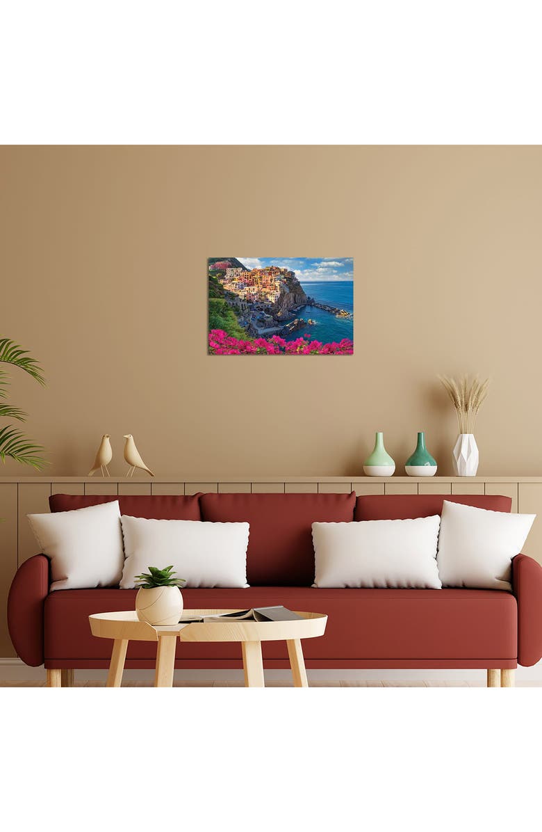 iCanvas 'Bougainvillea in Manarola Cinque Terre Italy' by Susanne Kremer Canvas Artwork, Alternate, color, Seaside Village