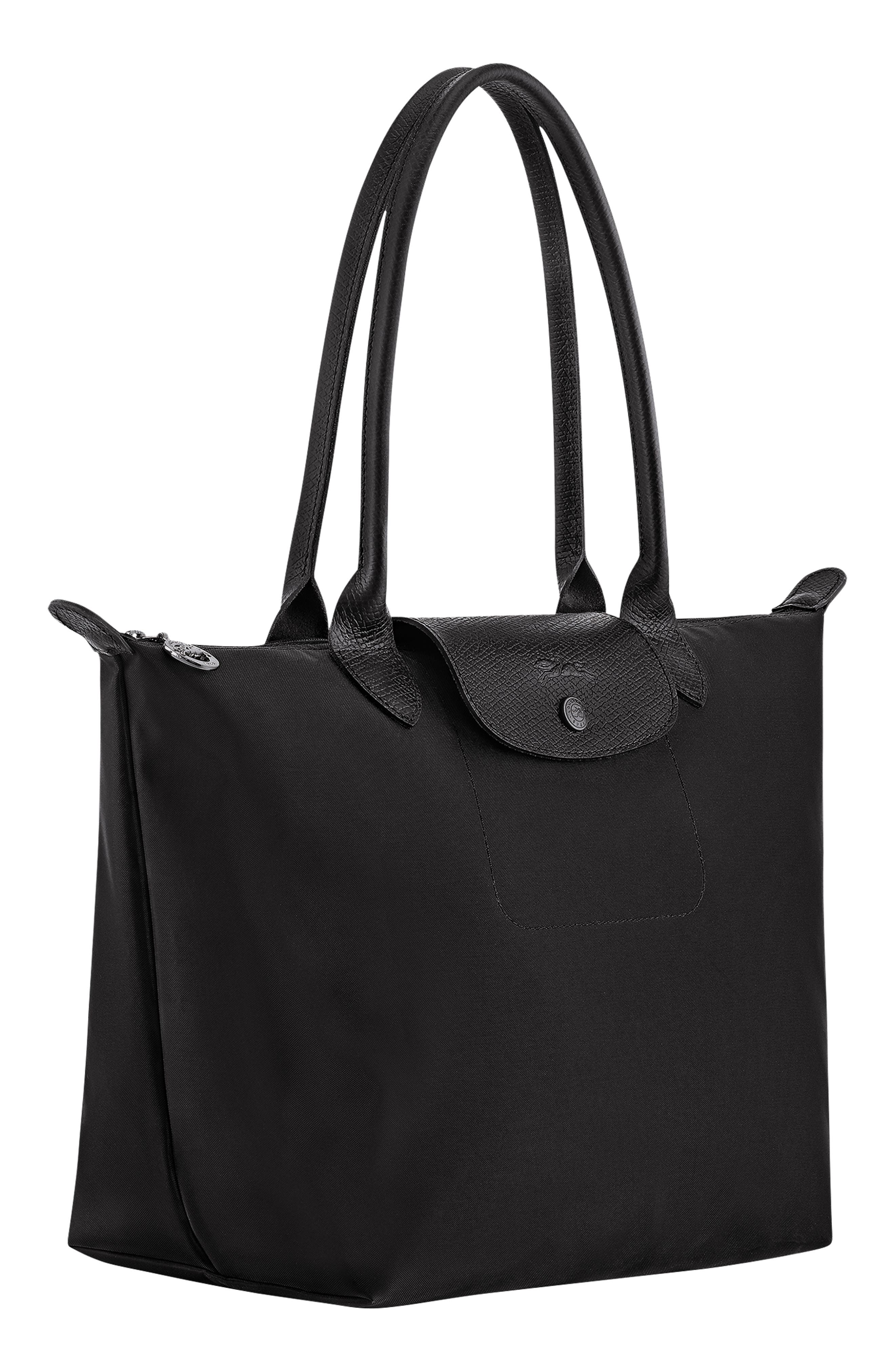 Longchamp Medium Le Pliage One Nylon Shoulder Tote, Alternate, color, Black