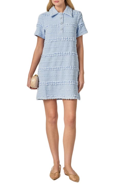 Embroidered Stretch Polo Minidress