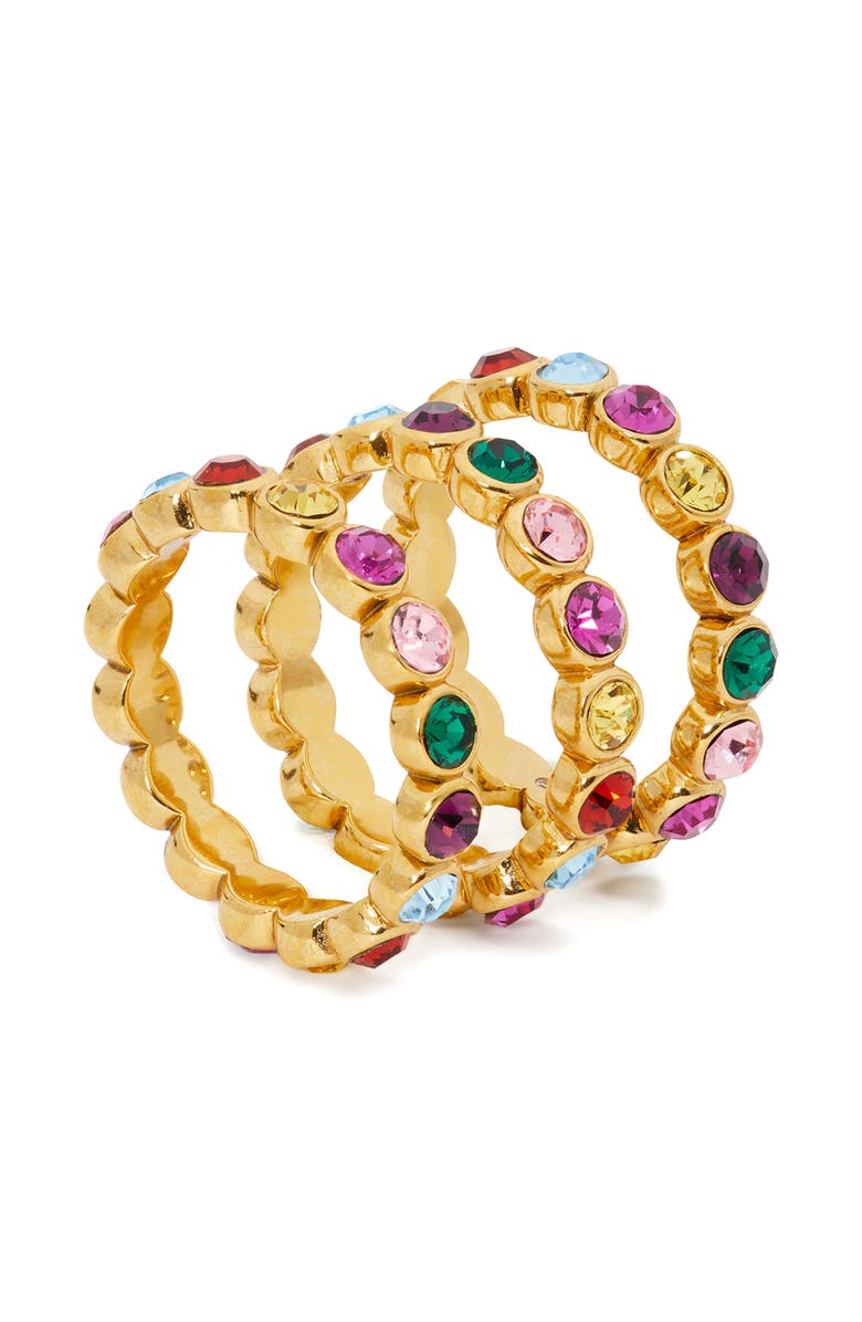 Kate Spade New York on the dot set of three stacking rings, Main, color, 