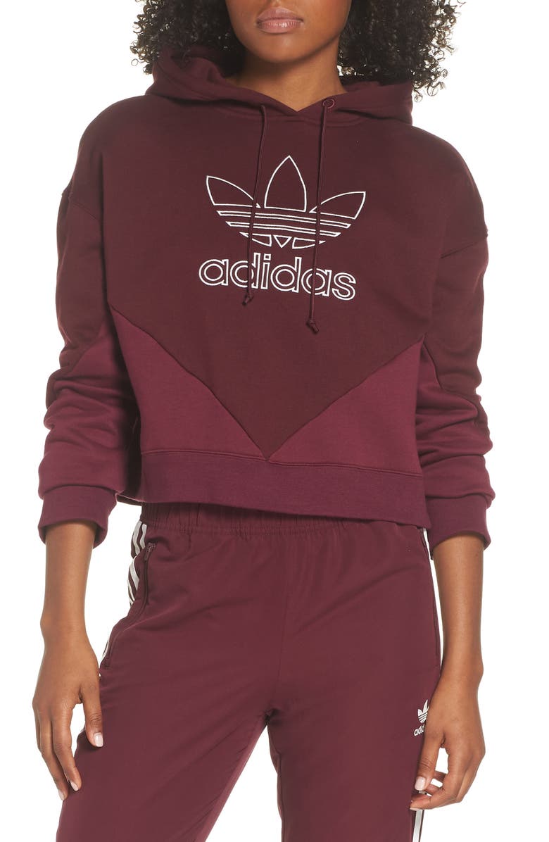 adidas Originals Crop Hoodie, Main, color, 