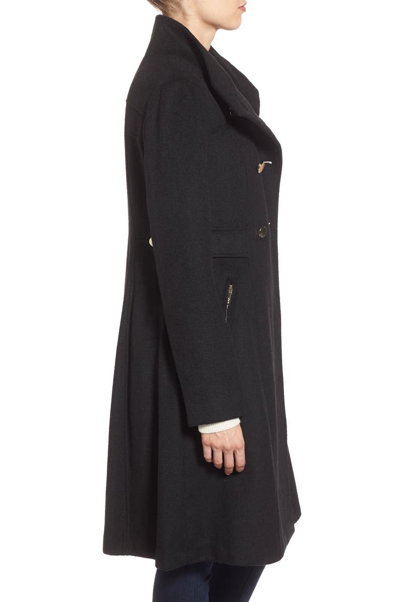 Eliza J Wool Blend Long Military Coat, Alternate, color,