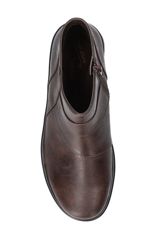 Easy Street Rayleen Wedge Bootie In Brown