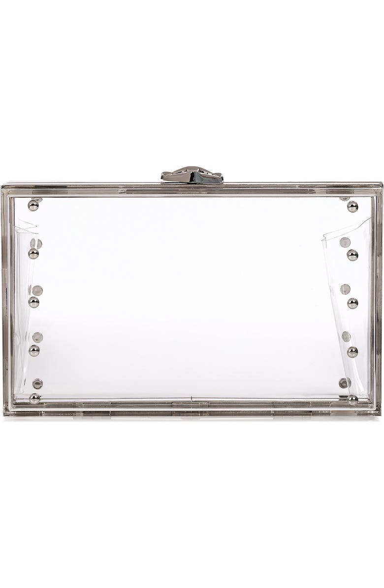 DESERI Halo Crossbody Clutch, Alternate, color, Silver