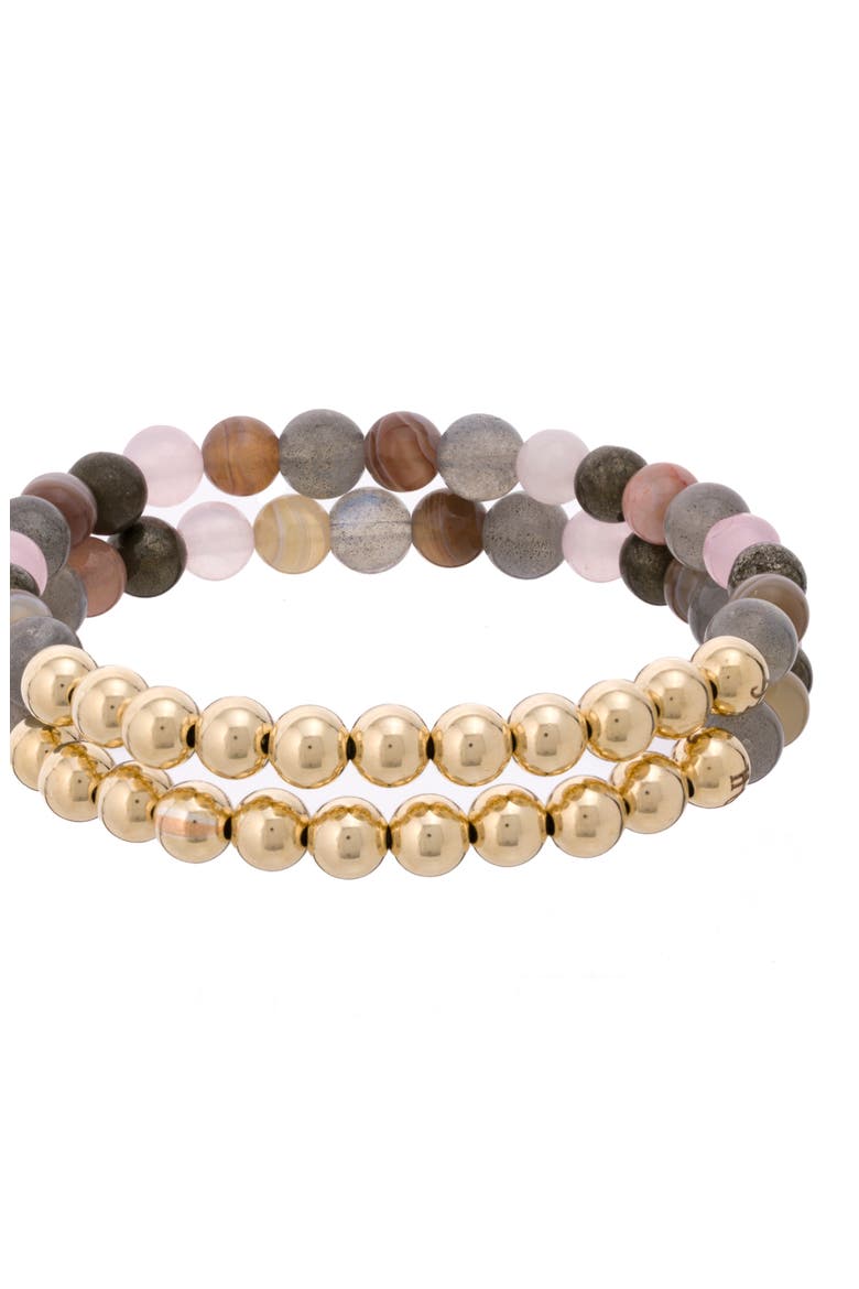 N5 Goodbye Trauma Set of 2 Healer's Bracelets, Alternate, color, YELLOW GOLD