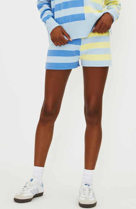 Beach Riot Balboa Stripe Cotton Blend Shorts