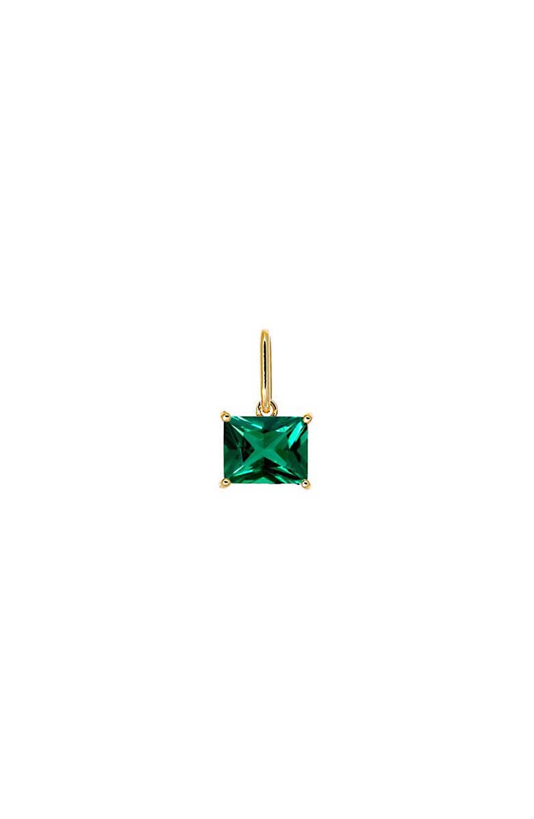 BY ADINA EDEN Colored CZ Emerald Charm, Main, color, Emerald Green