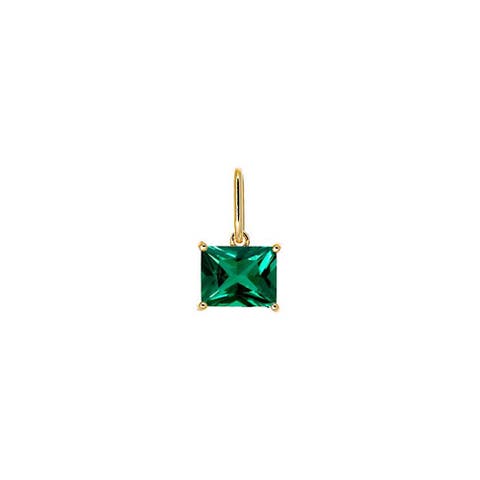 Colored CZ Emerald Charm
