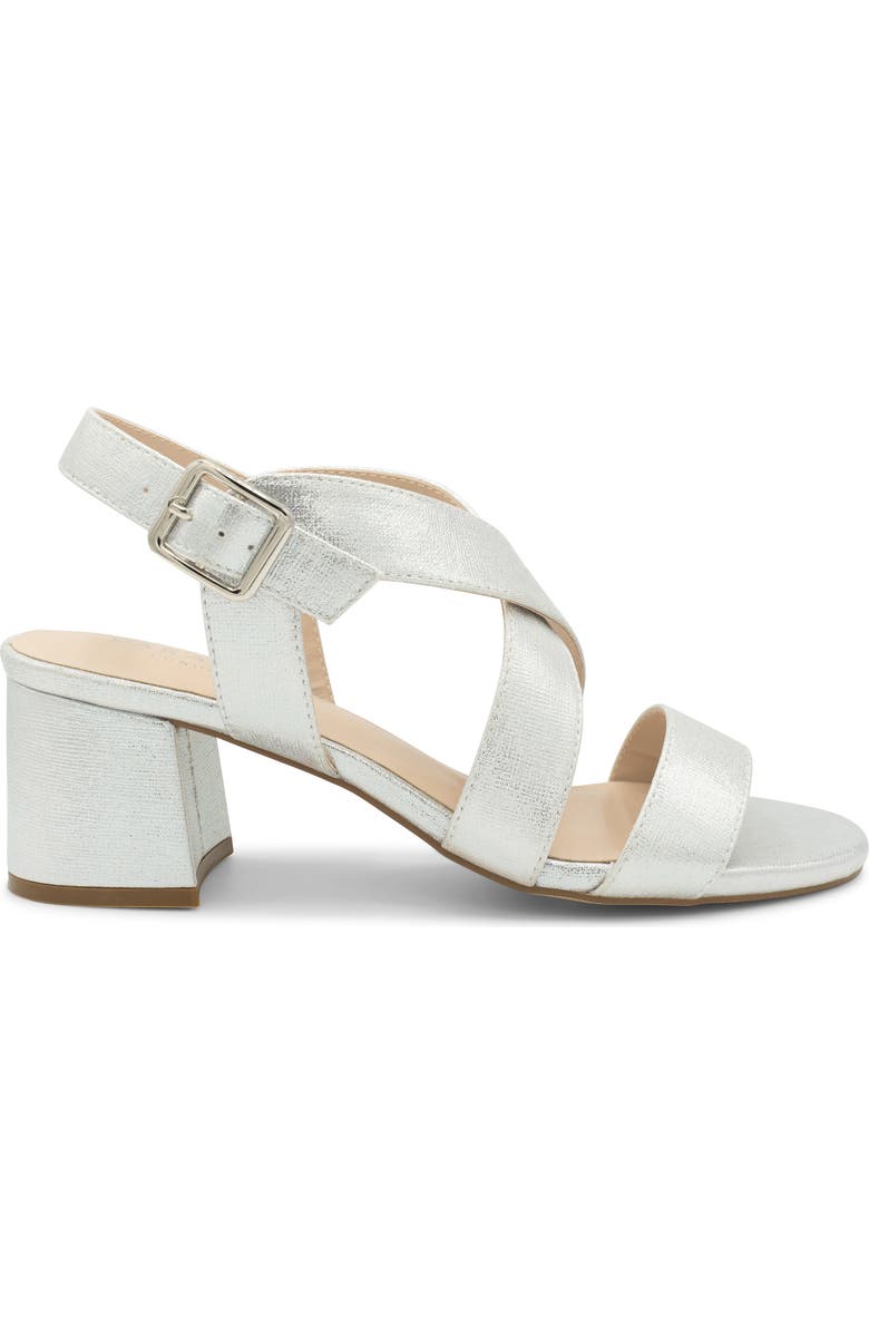 Paradox London Pink Ida Ankle Strap Sandal, Alternate, color, Silver