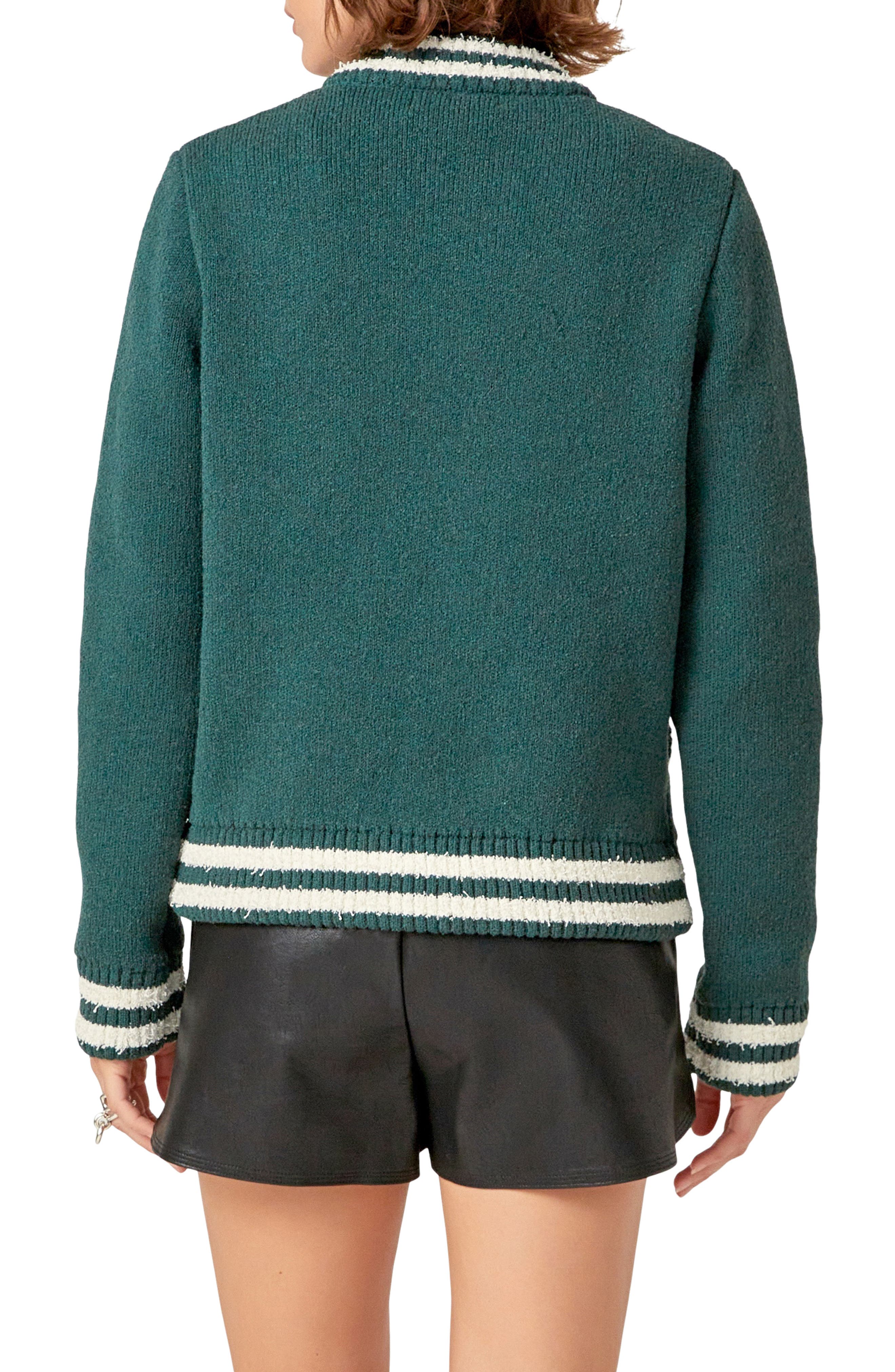 Knit Bomber Jacket - image 2
