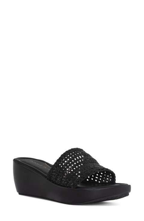 Basketweave Wedge Sandal (Women)