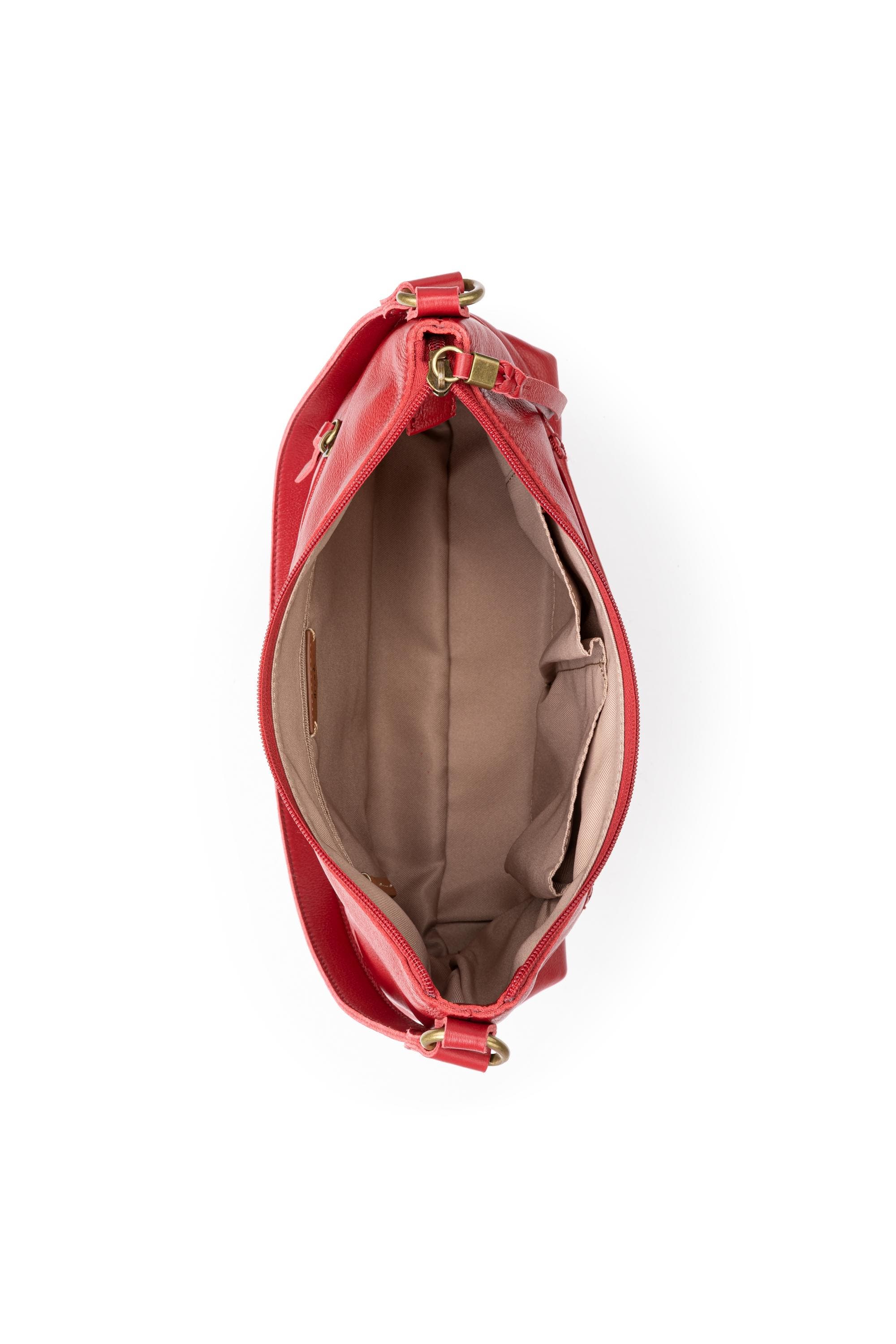 Melrose Leather Shoulder Bag, Alternate, color, Scarlet