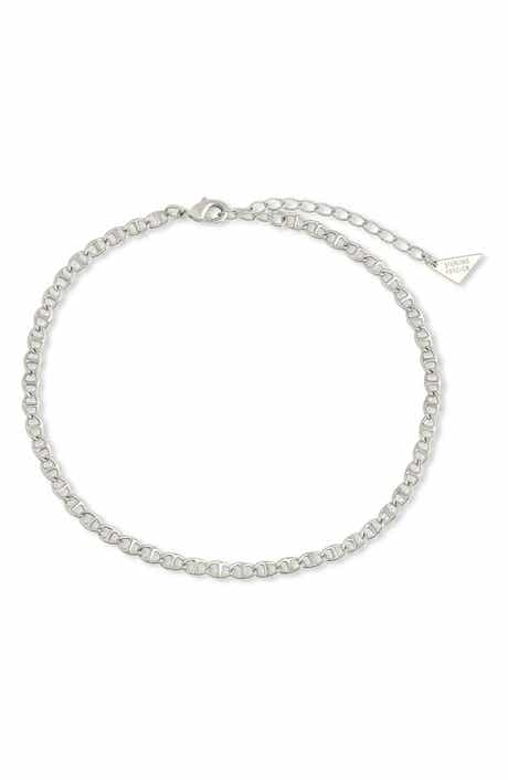 Sterling Forever Karina Mariner Chain Anklet