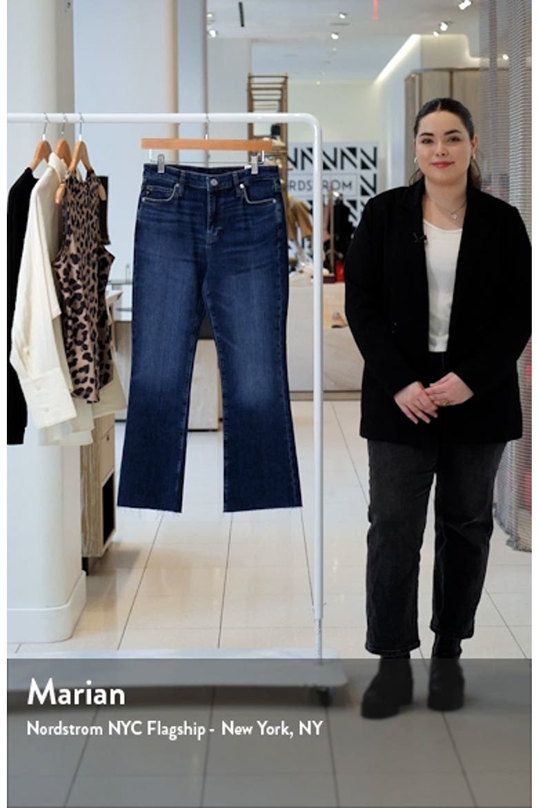 Farrah High Waist Raw Hem Crop Bootcut Jeans video