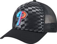 New Era Men's New Era Black Philadelphia Phillies Gradient 9FORTY A-Frame M-Crown Trucker Adjustable Hat