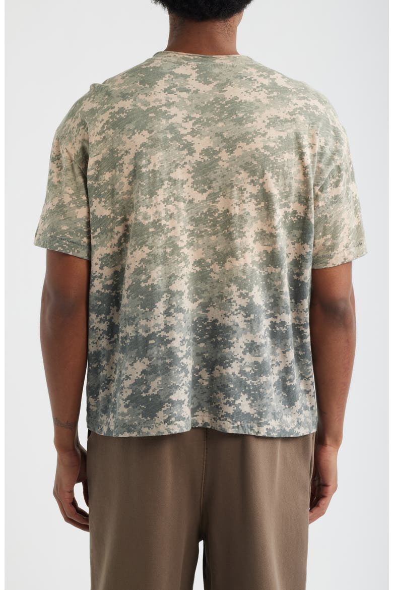 Slub Print Cotton Crewneck T-Shirt, Alternate, color, DIGI CAMO
