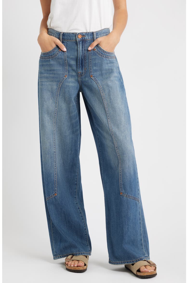 Oversize Wide Leg Baggy Jeans, Main, color, MED.WASH