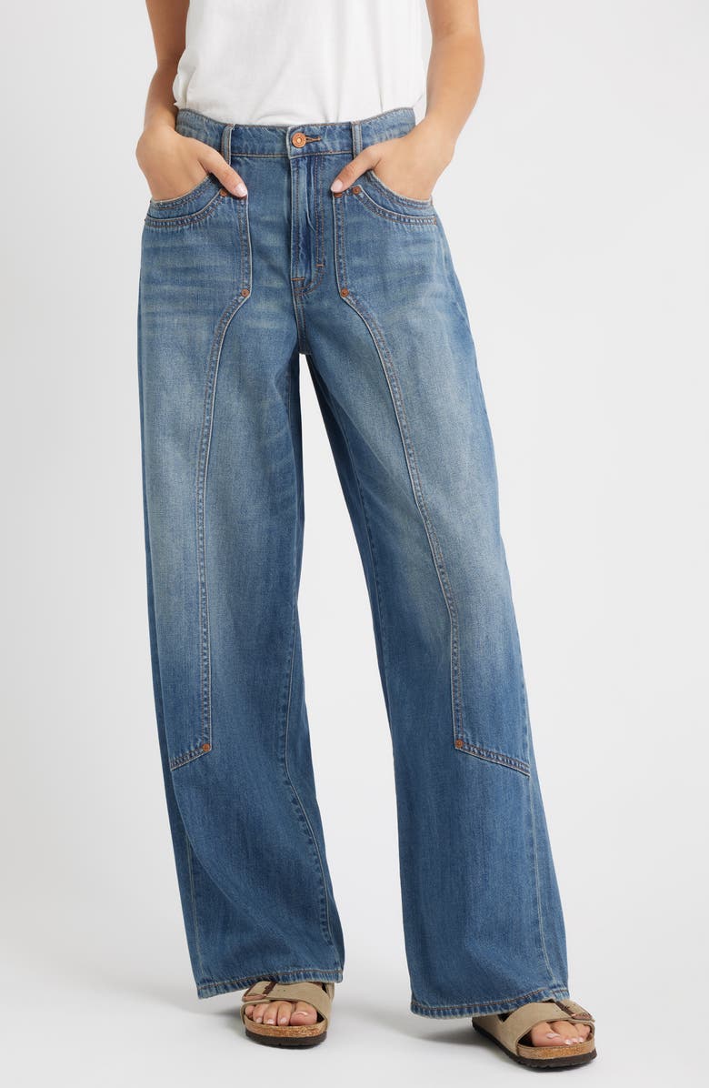 HIDDEN JEANS Oversize Wide Leg Baggy Jeans, Main, color, Med.wash