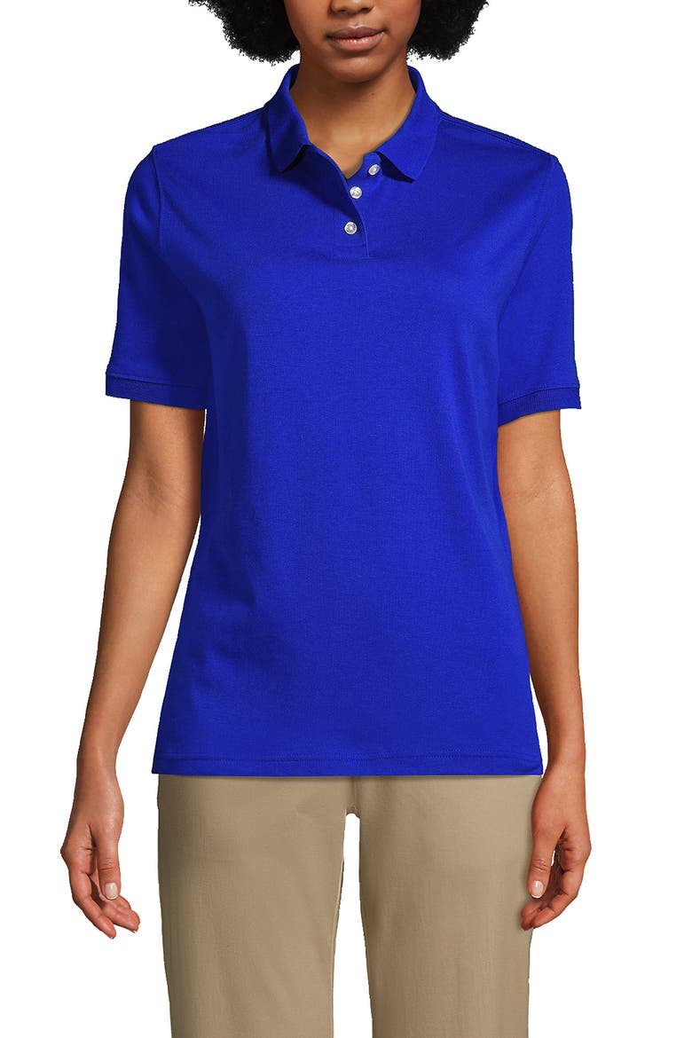 School Uniform  Short Sleeve Interlock Polo Shirt, Main, color, Cobalt