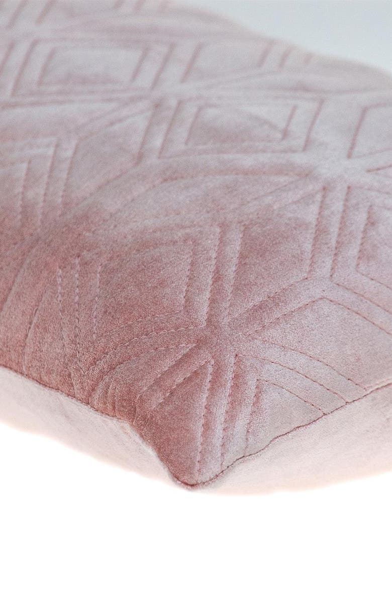 PARKLAND COLLECTION Tufted Velvet Oblong Throw Pillow, Alternate, color, Pink