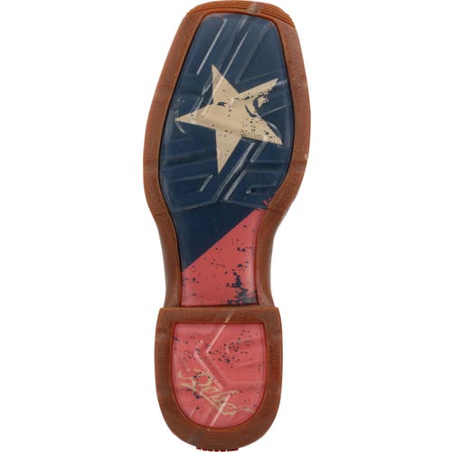 Durango Texas Flag Steel Toe Work Boot In Brown