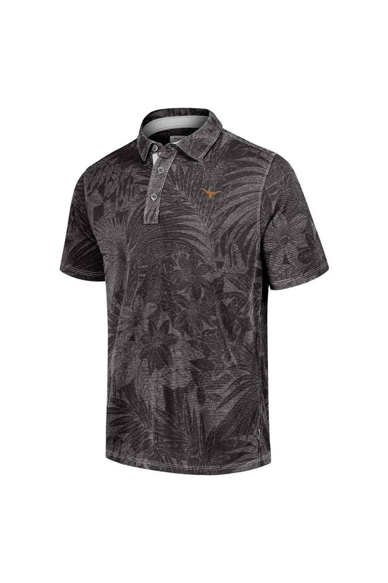 Men's Tommy Bahama  Black Texas Longhorns Sport Santiago Paradise Polo, Alternate, color, Black