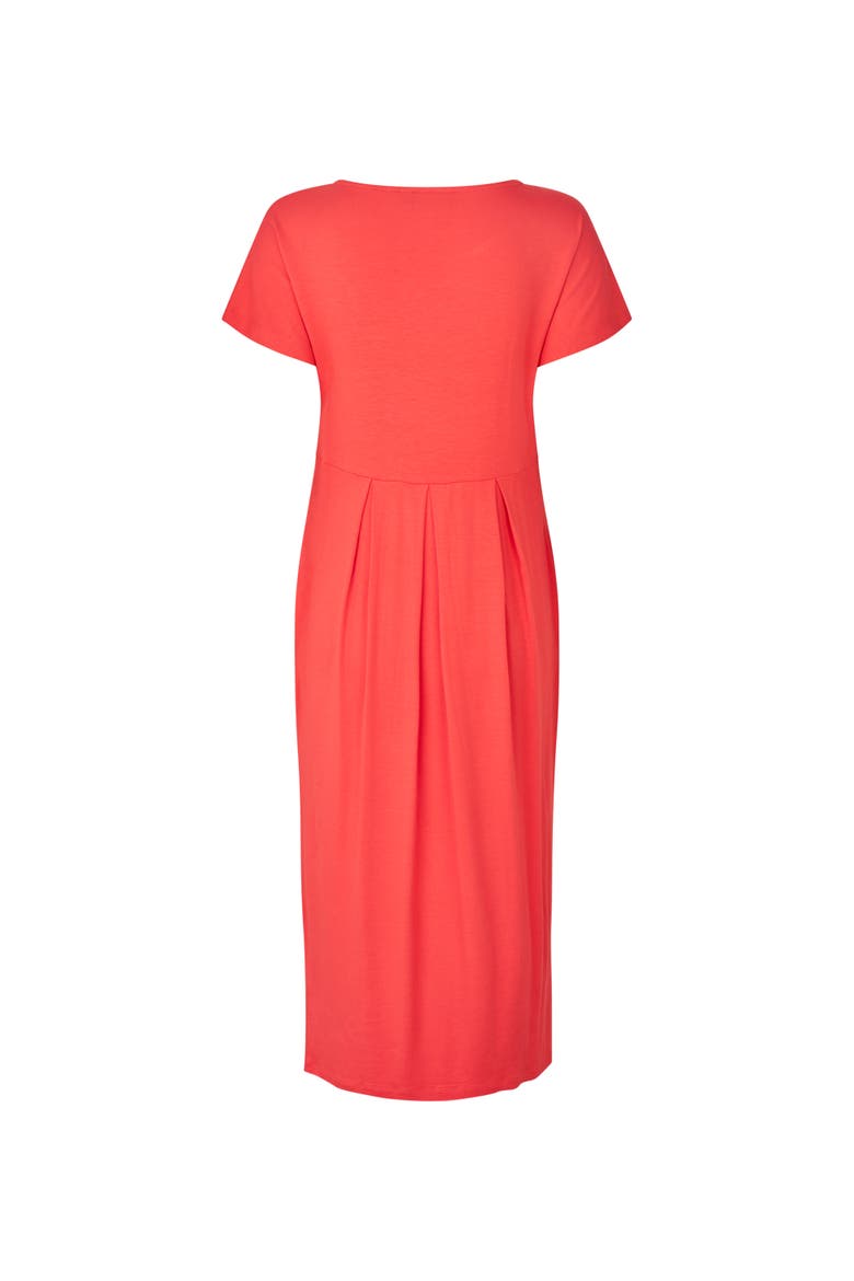 Gathered Waist Midi Dress, Alternate, color, Poinsettia