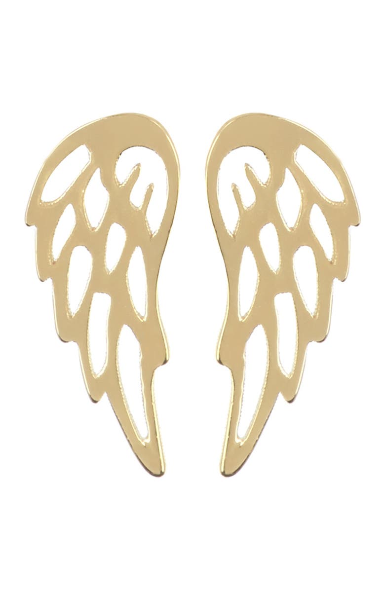 KARAT RUSH 14K Yellow Gold Wing Stud Earrings, Main, color, 