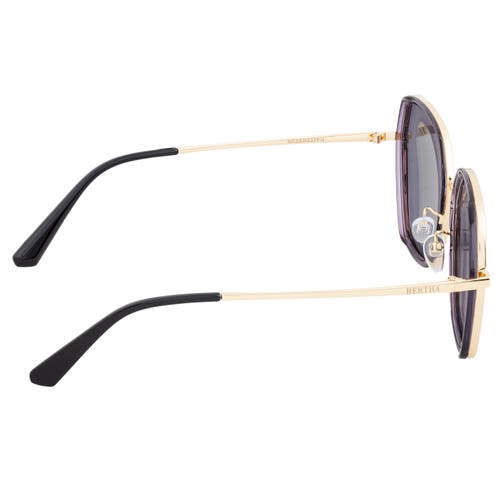 Bertha Emilia Polarized Sunglasses In Gold/purple-gold