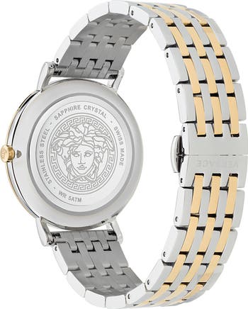 Versace V-Eternal Leather Strap Watch, 42mm | Nordstromrack