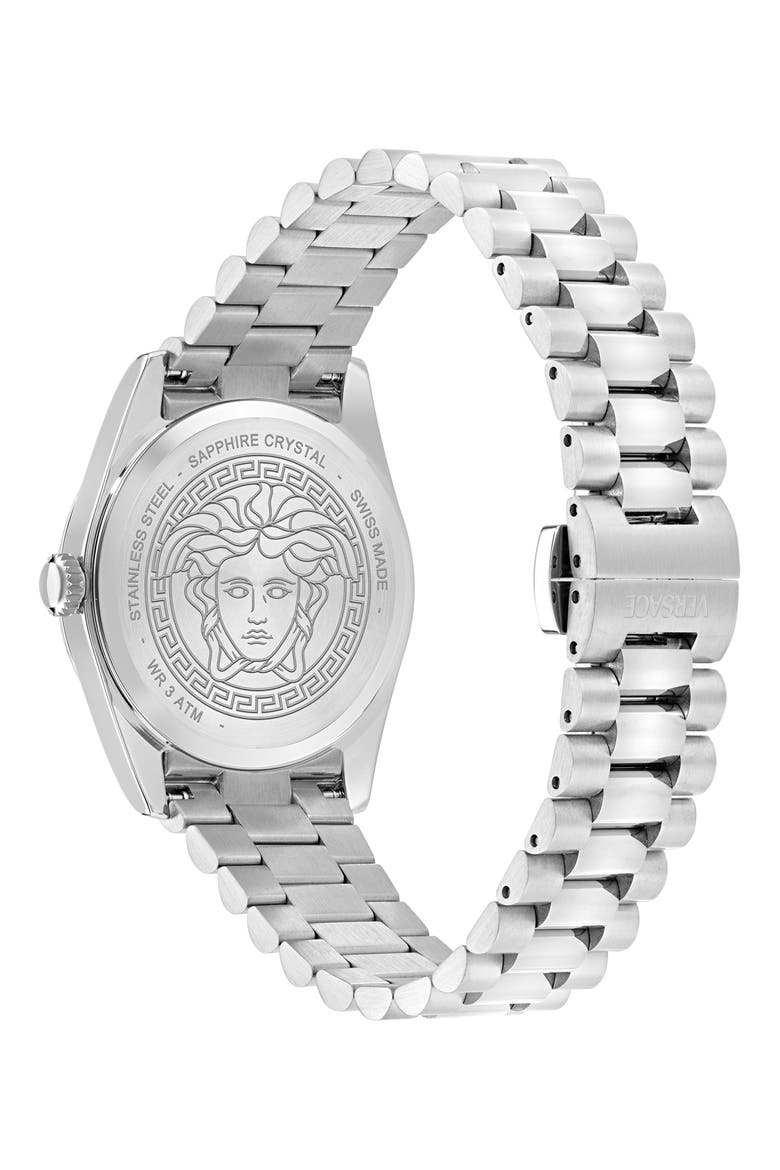 Greca Millenyium Bracelet Watch, 32mm, Alternate, color, STAINLESS STEEL