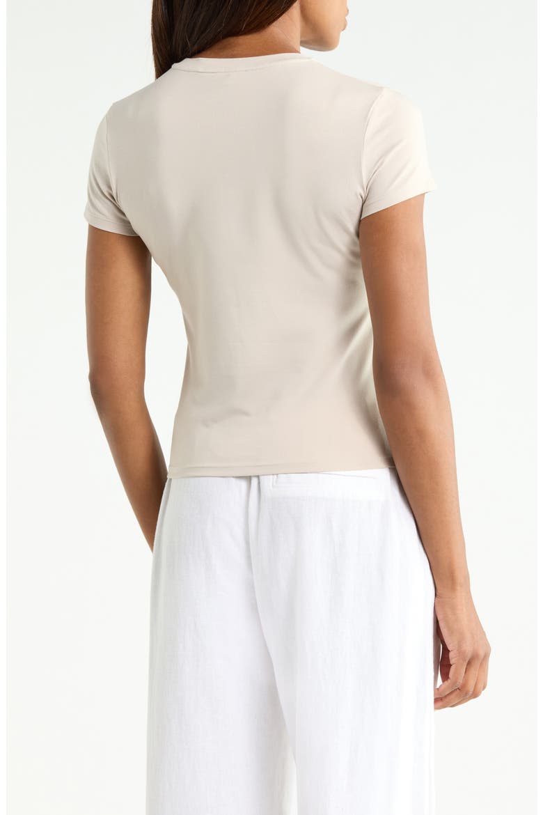 Tiny Stretch Cotton Crop T-Shirt, Alternate, color, STONEWARE