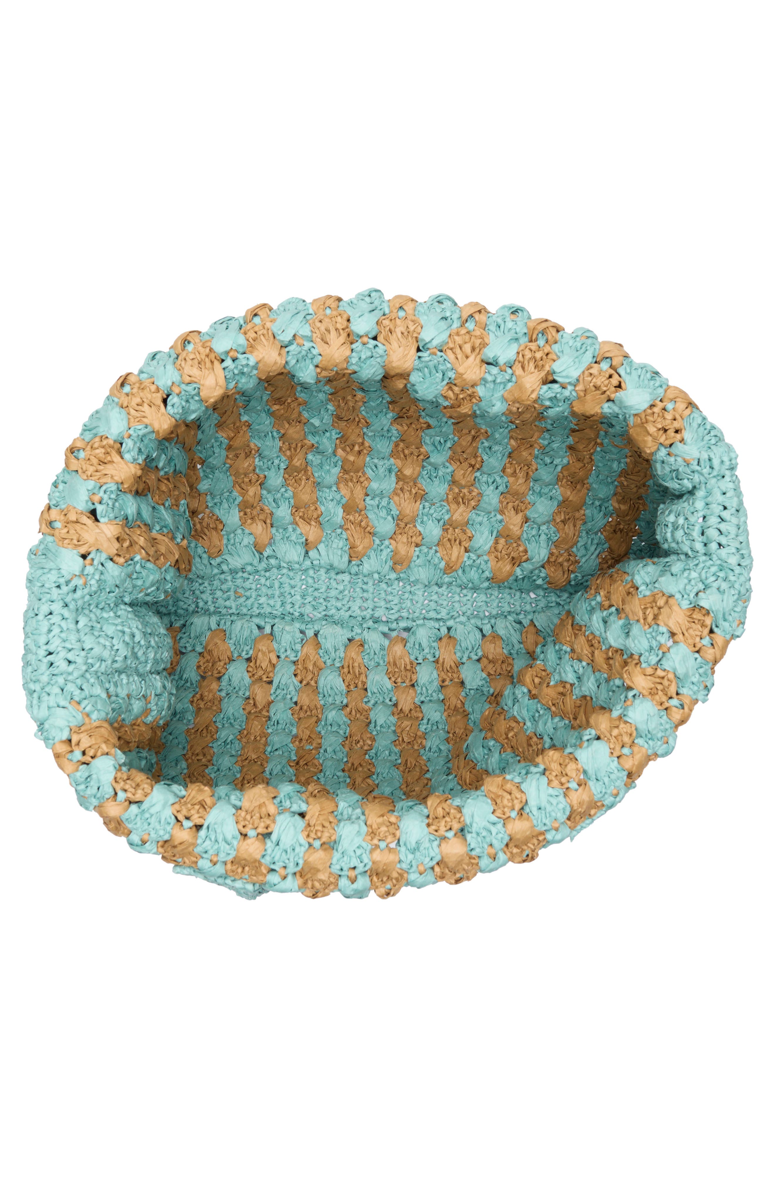 Collection XIIX Two-Tone Crochet Tote Bag, Alternate, color, Blue Multi