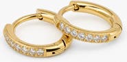 Meideya Mini Pave Huggie Hoops