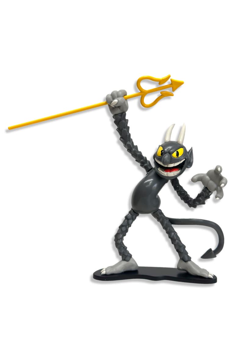 Cuphead Create-A-Figure 4-Inch Mini Figure | The Devil, Alternate, color, Gray