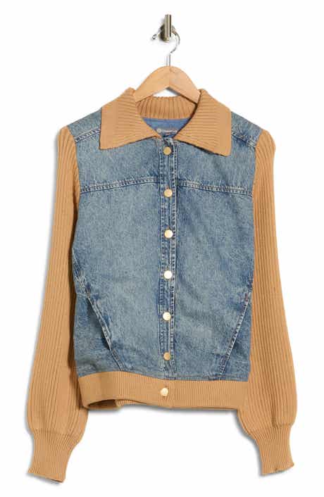 Mixed Media Denim Jacket
