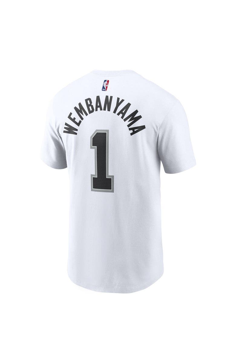 Nike Men's Nike Victor Wembanyama White San Antonio Spurs Icon 2022/23 Name & Number T-Shirt, Alternate, color, White
