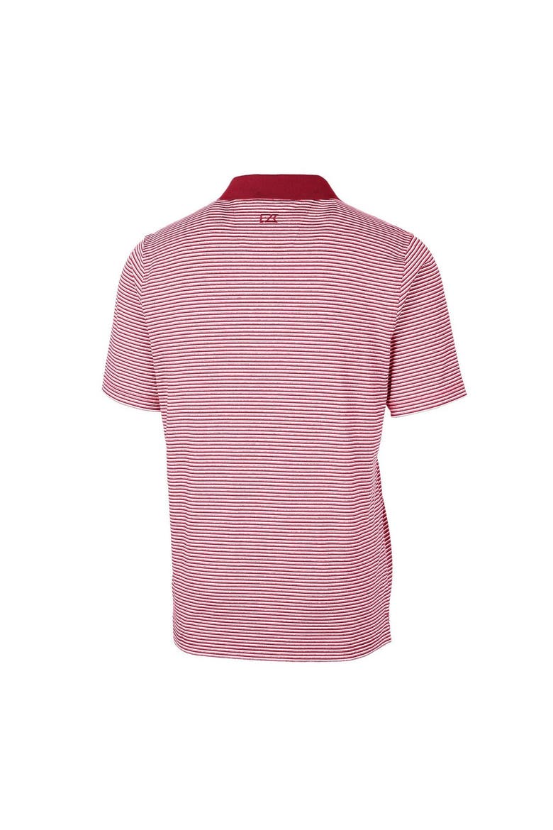 Men's Cutter & Buck Cardinal New Orleans Saints Team Forge Tonal Stripe Stretch Polo, Alternate, color, Cardinal